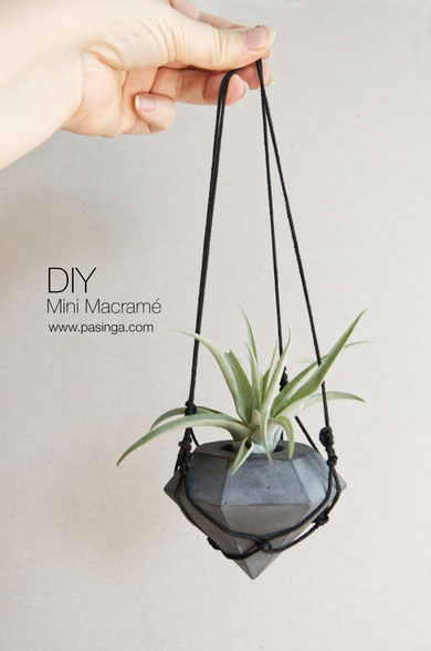 How To: DIY Macramé To Hang Your Geometric Concrete Planter