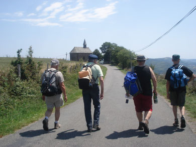 randonnées sur les chemins de St Jacques de Compostelle près de Conques