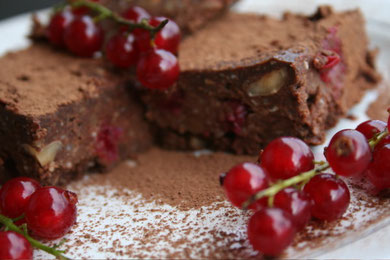 Red Currant Chocolate Chip Brownies