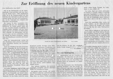 Ausschnitt Bodensee Zeitung zur Eröffnung 1949