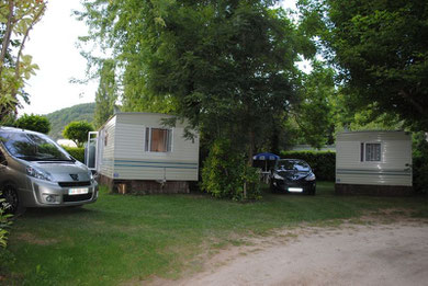 Camping *** Le Moulin des Donnes, Lot, les mobil-homes