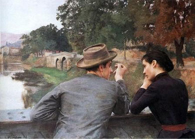 EMILE FRIANT - Les amoreux (1888)