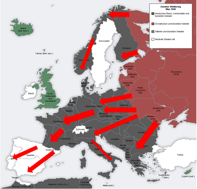 Das Problem: Wie konnte der Bolschewismus ganz Europa erobern? Die Lösung: Durch die Befreiung Europas vom Faschismus mit Hilfe aus England und den USA!  