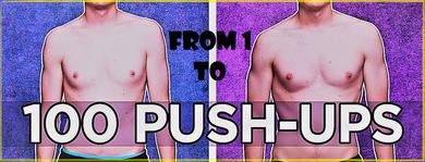 Going from one to one hundred push-ups in a row