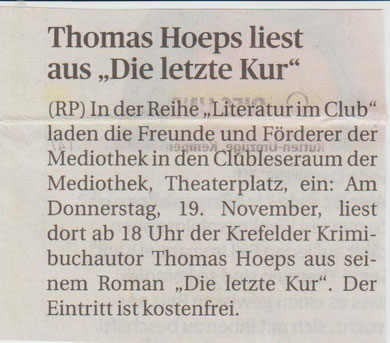 Rheinische Post, 17. November 2015