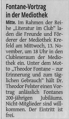 Westdeutsche Zeitung, 13. November 2019