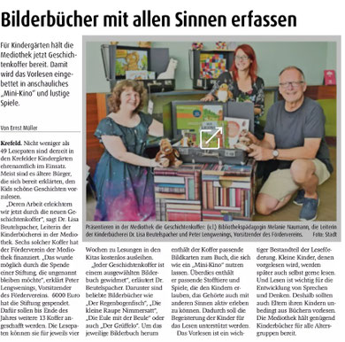 Extra Tipp Krefeld, 6. Juli 2025, Geschichtenkoffer