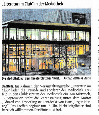 Westdeutsche Zeitung, 12. September 2018