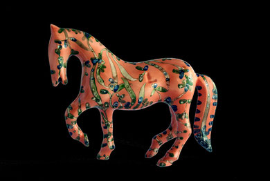 Horse Lipicanec 4 30 cm x 37 cm x 13 cm porcelain,terzo fuoco.2012