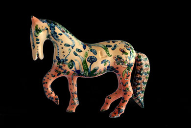 Horse Lipicanec 8 30 cm x 37 cm x 13 cm porcelain,terzo fuoco.2012