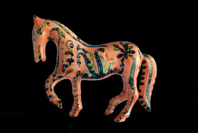 Horse Lipicanec 6 30 cm x 37 cm x 13 cm porcelain,terzo fuoco.2012