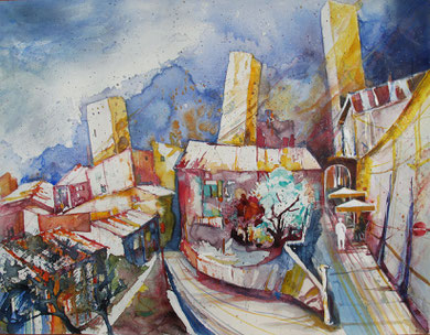 Toskana_San Gimignano_50x60 cm