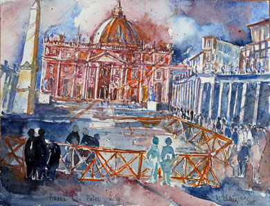 Rom_Piazza San Pietro_36x48 cm
