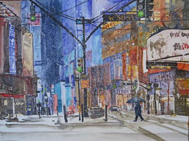 NYC. Times Square "Wintertimes"_Aquarell 45 x 61 cm_2-2016