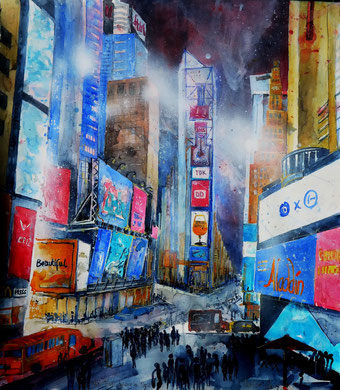 N.Y. Times Square bei Nacht 2_55x61 cm