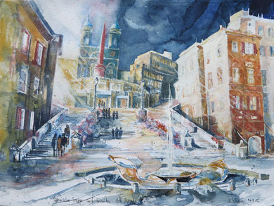 Rom_Spanische Treppe_36x48 cm