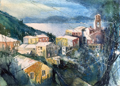 Gardasee_ Pai_ Mixed-Media Aquarell 30x42 cm_9-2024