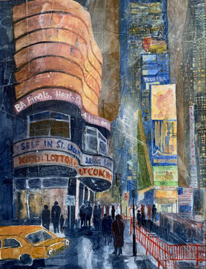 New York_ Times Square_ Aquarell 50x65cm_2021