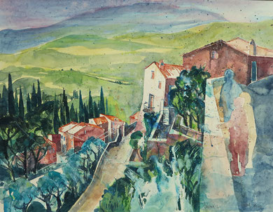 Toskana_Cetona 4_Aquarell 50x65 cm_8-2016