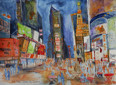 N.Y. Times Square bei Nacht_36x48 cm