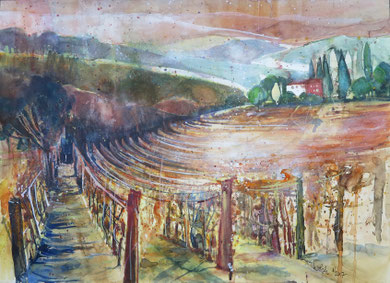 Weinberg in der Südsteiermark_Aquarell 42x56 cm_8-2017