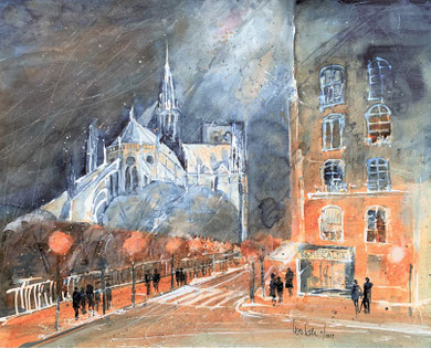 Paris_ Notre Dame_ Aquarell 50x65 cm_1-2021