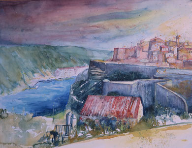 Bonifacio auf Korsika_Aquarell 50x65 cm_10-2018