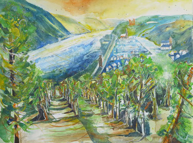 Mittelrhein_Blick auf Oberwesel_36x48 cm