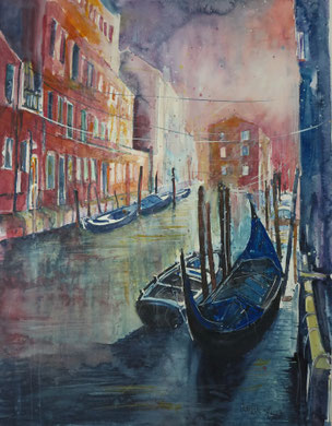 Venedig_Abendstimmung_Aquarell 50x65 cm_1-2018