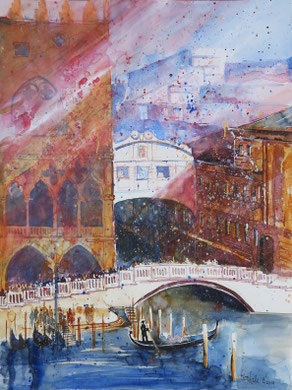 Venedig Seufzerbrücke_Aquarell 45x61 cm_3-2019