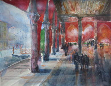 Venedig_Pescheria Giovedi_Aquarell 50 x 65 cm_7-2017