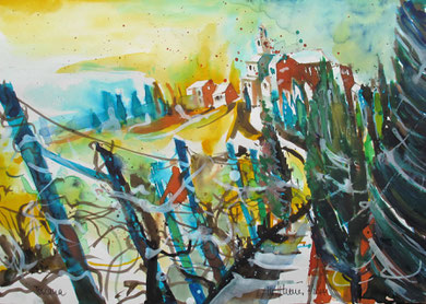 Toskana_Weinreben_36x48 cm
