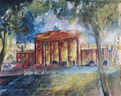 Berlin_Brandenburger Tor_Aquarell 50x65 cm_10-2017