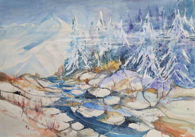Winter im Pitztal_Aquarell 41x59 cm_1-2020