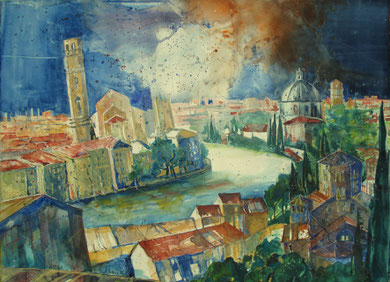Verona_Blick vom Castel San Pietro 1_56x76 cm
