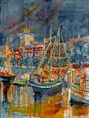 Bremen_Advent an der Schlachte ("Schlachtezauber")_36x48 cm