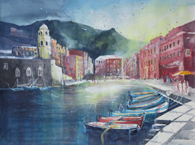 Cinque Terre_Vernazza 1_Aquarell 45x61 cm_3-2018
