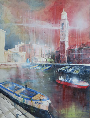 Lazise am Gardasee_Aquarell 50x65 cm_8-2018
