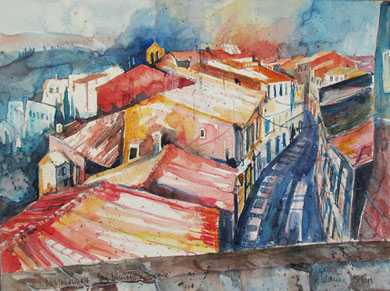 Toskana_Dachlandschaft San Miniato_50x60 cm
