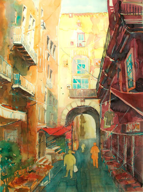 Altstadtgasse in Palermo_Italien_50x60 cm