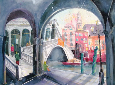 Venedig_Rialtobrücke_45,5x61 cm