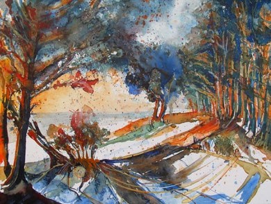 Abendstunden am Strand in Bornholm_Dänemark_30x40 cm