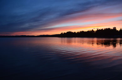 En gång till med solnedgång vid Orsasjön...