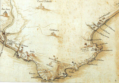 Cartina d'epoca del Conero