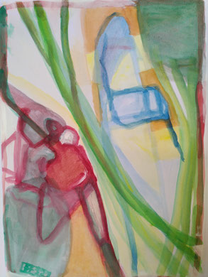 o.T., gouache on paper, 55cmx40cm