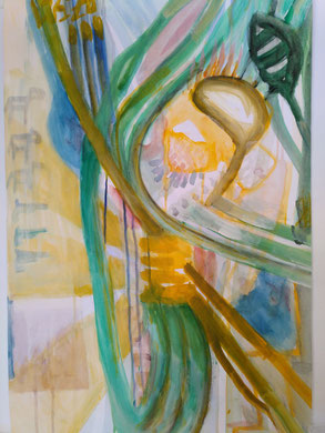 montezuma, gouache on paper, 62cmx42cm