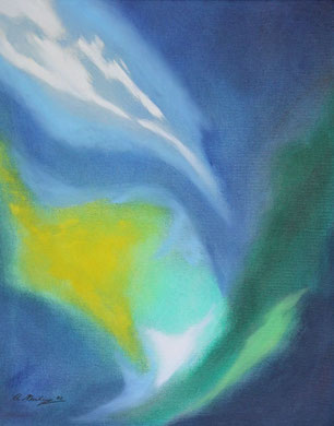 Unterwasser 40x 50, Öl auf Leinwand