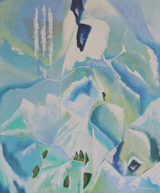 Ewiges Eis, 50 x 60 cm. Öl auf Leinwand 