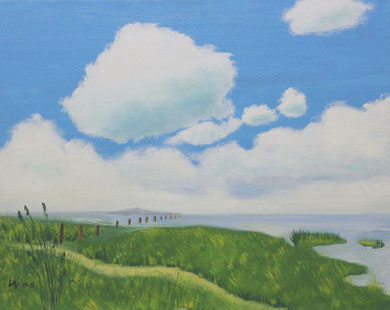 Strandweg 40 x 50 cm. Öl auf Leinwand