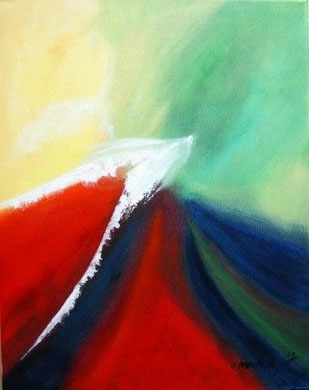 Abstrakt 2, Öl auf Leinwand 40 x 50 cm, 